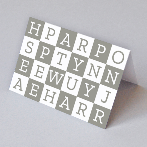 graue Design-Neujahrskarten: Happy New Year - Prost Neujahr