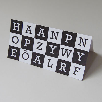 schwarzweiße Design-Neujahrskarten: Happy Year - Anno Zwölf