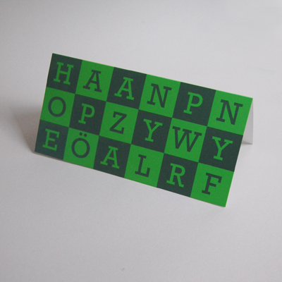 grüne Design-Neujahrskarten: Happy Year - Anno Zwölf