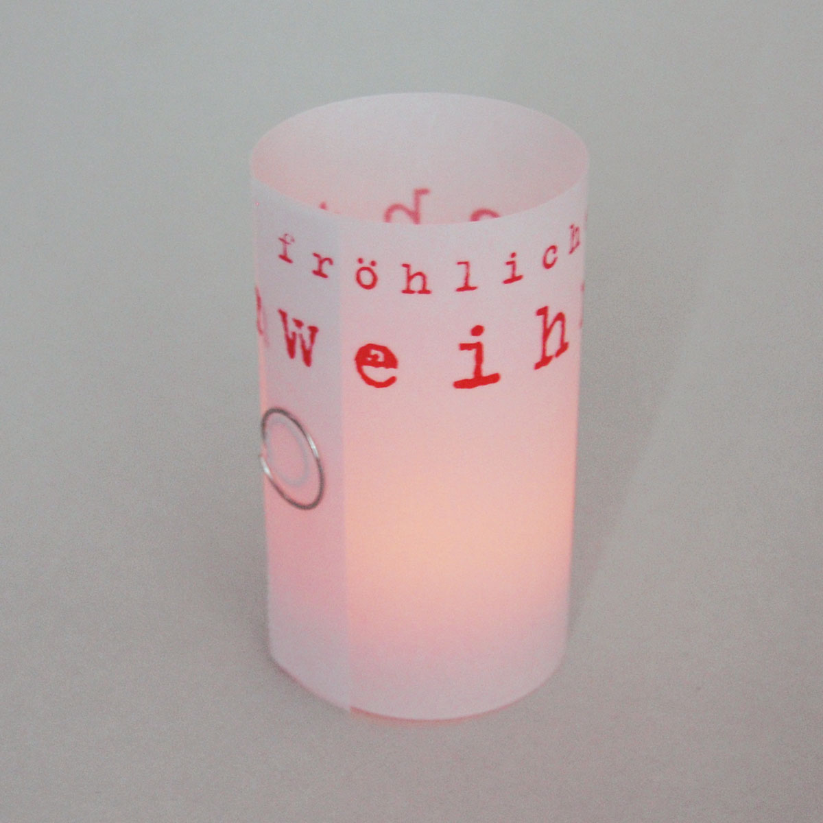 fröhliche weihnachten, Design-Weihnachtskarten mit Büroklammer: Windlicht