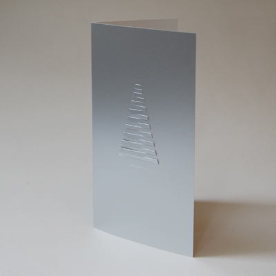 silberne Design-Weihnachtskarte