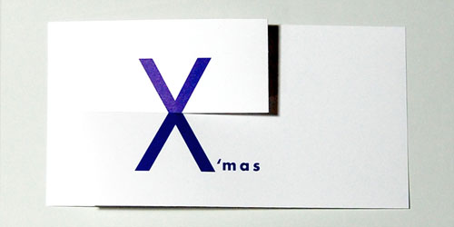 raffinierte Design-Weihnachtskarten mit Effekt: X´mas
