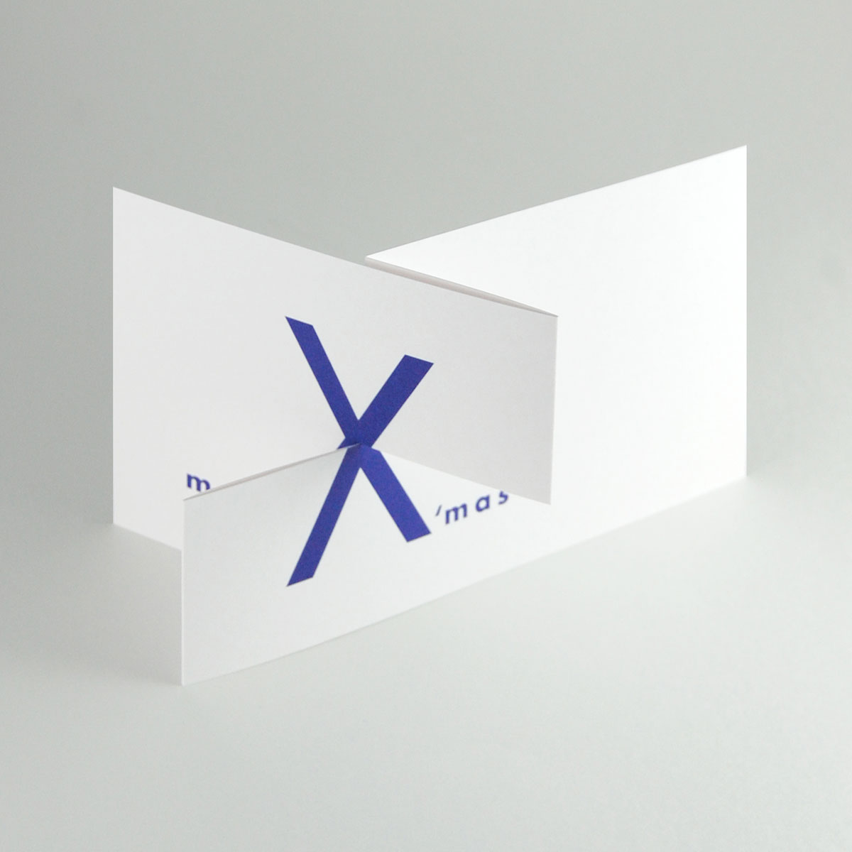 blaue Design-Weihnachtskarten mit raffiniertem Effekt: merrY Xmas