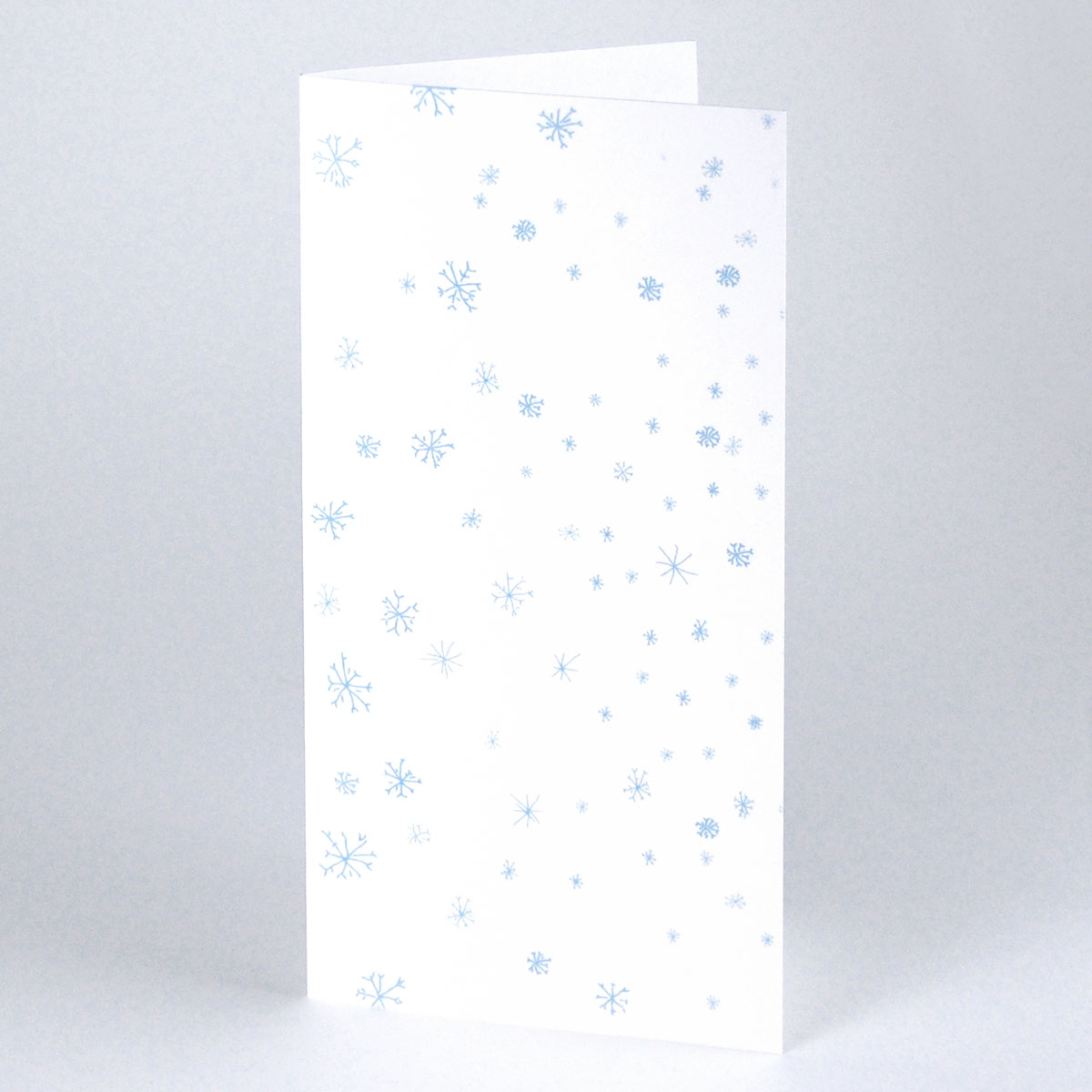 Schneeflocken - schlichte Weihnachtskarten in weiss-blau