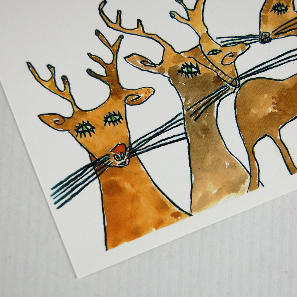 Weihnachtskarten: Rudolf und seine Freunde