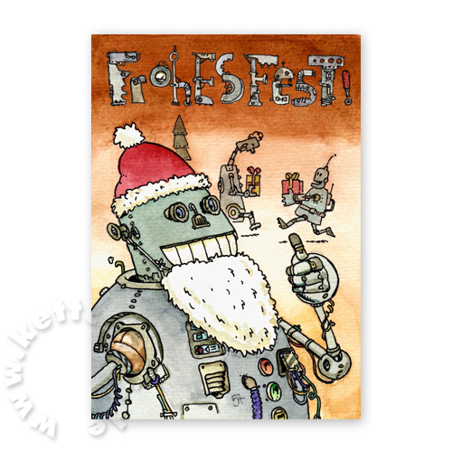 Frohes Fest (ziemlich künstliche Intelligenz), Cartoon-Weihnachtskarten