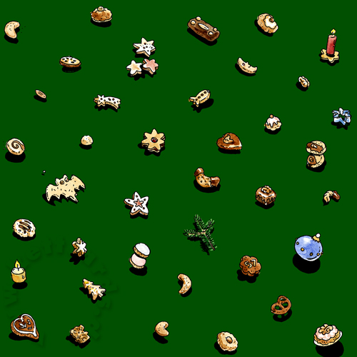 Plätzchen: Geschenkpapier, passend zu Weihnachtskarten