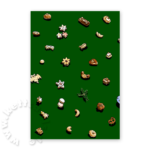 Plätzchen, witzige Weihnachtskarten