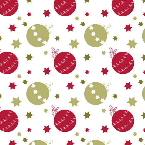 Christbaumkugeln, Weihnachtskarten mit passendem Geschenkpapier