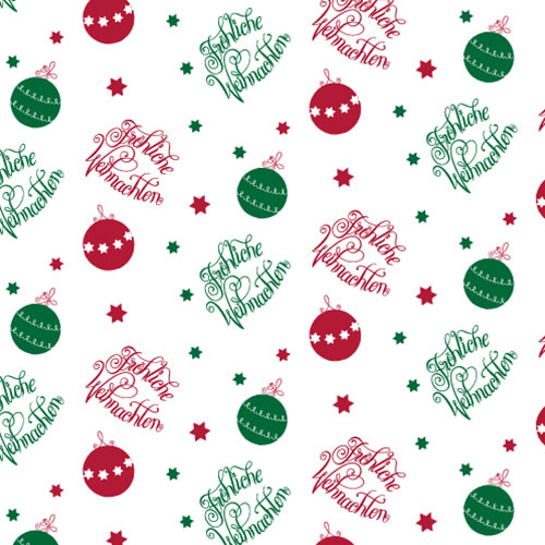 Christbaumkugeln, geschäftliche Weihnachtskarten mit passendem Geschenkpapier