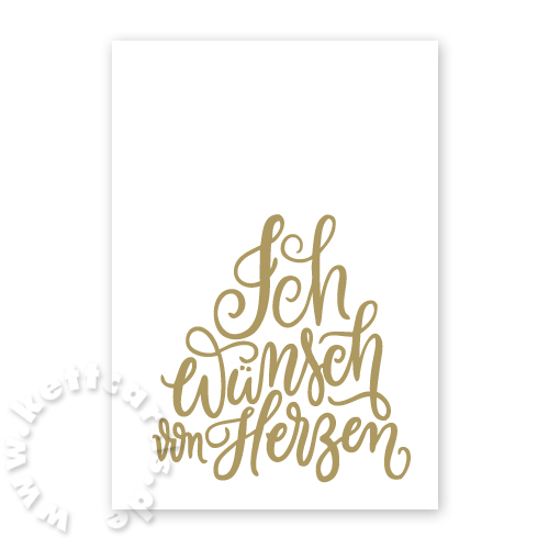 Ich wünsch von Herzen, Weihnachtskarten mit Handlettering