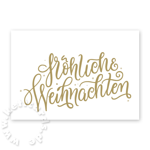fröhliche Weihnachten, Weihnachtskarten mit Handlettering