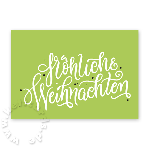 fröhliche Weihnachten, Weihnachtskarten mit Handlettering