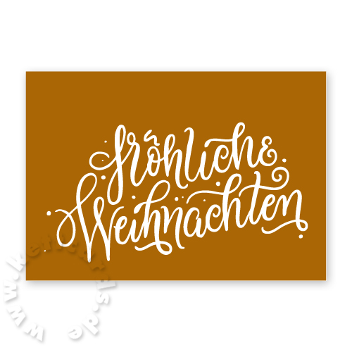 fröhliche Weihnachten, Weihnachtskarten mit Handlettering