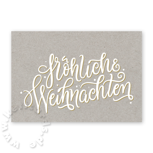 fröhliche Weihnachten, Weihnachtskarten mit Handlettering