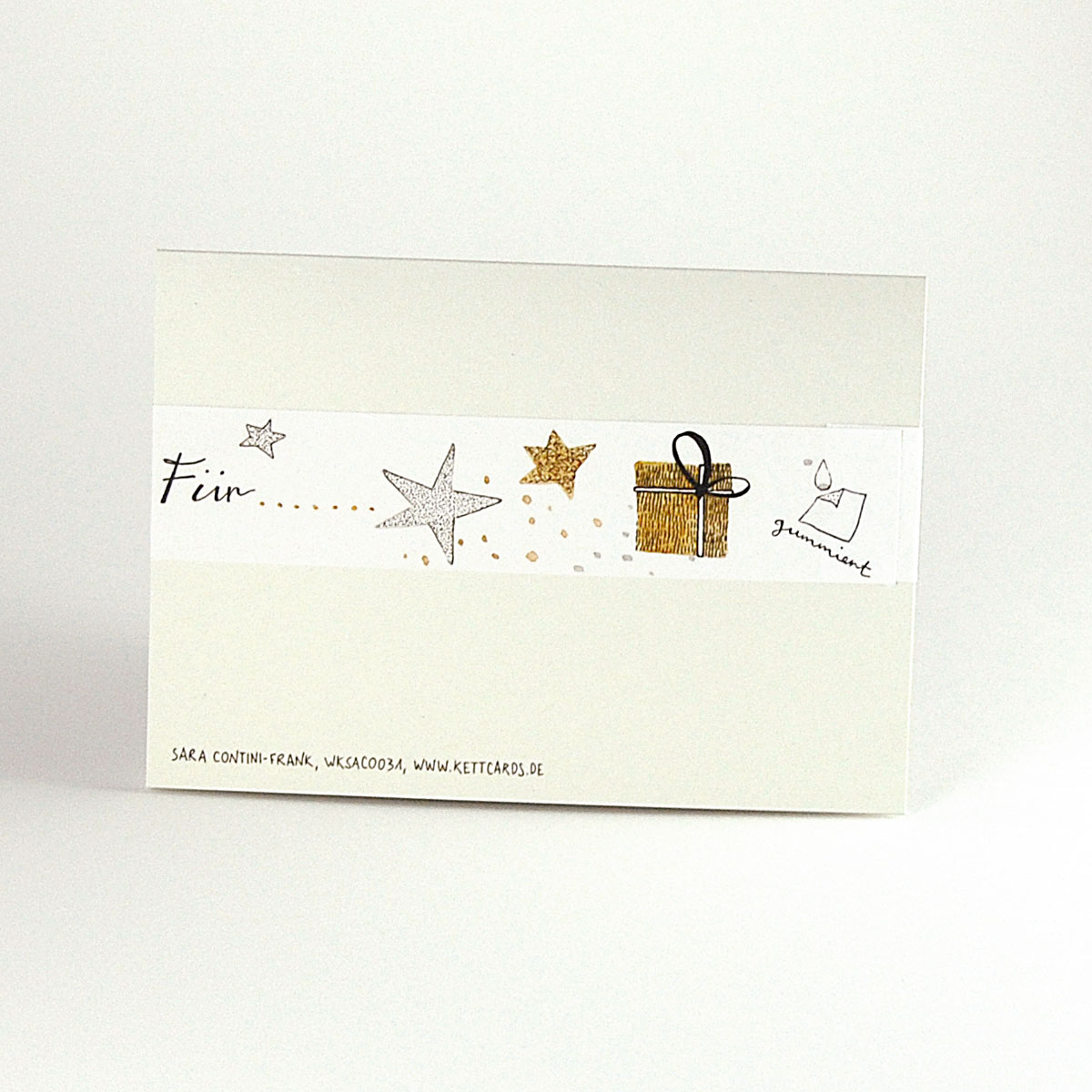 Etiketten für Weihnachtsgeschenke, tolle Weihnachtskarten mit Banderole
