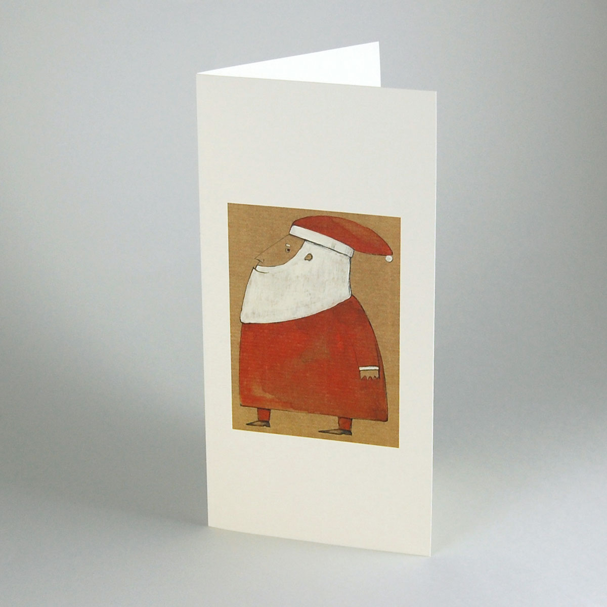Weihnachtsmann, gut bedruckbare Weihnachtskarten mit witziger Illustration