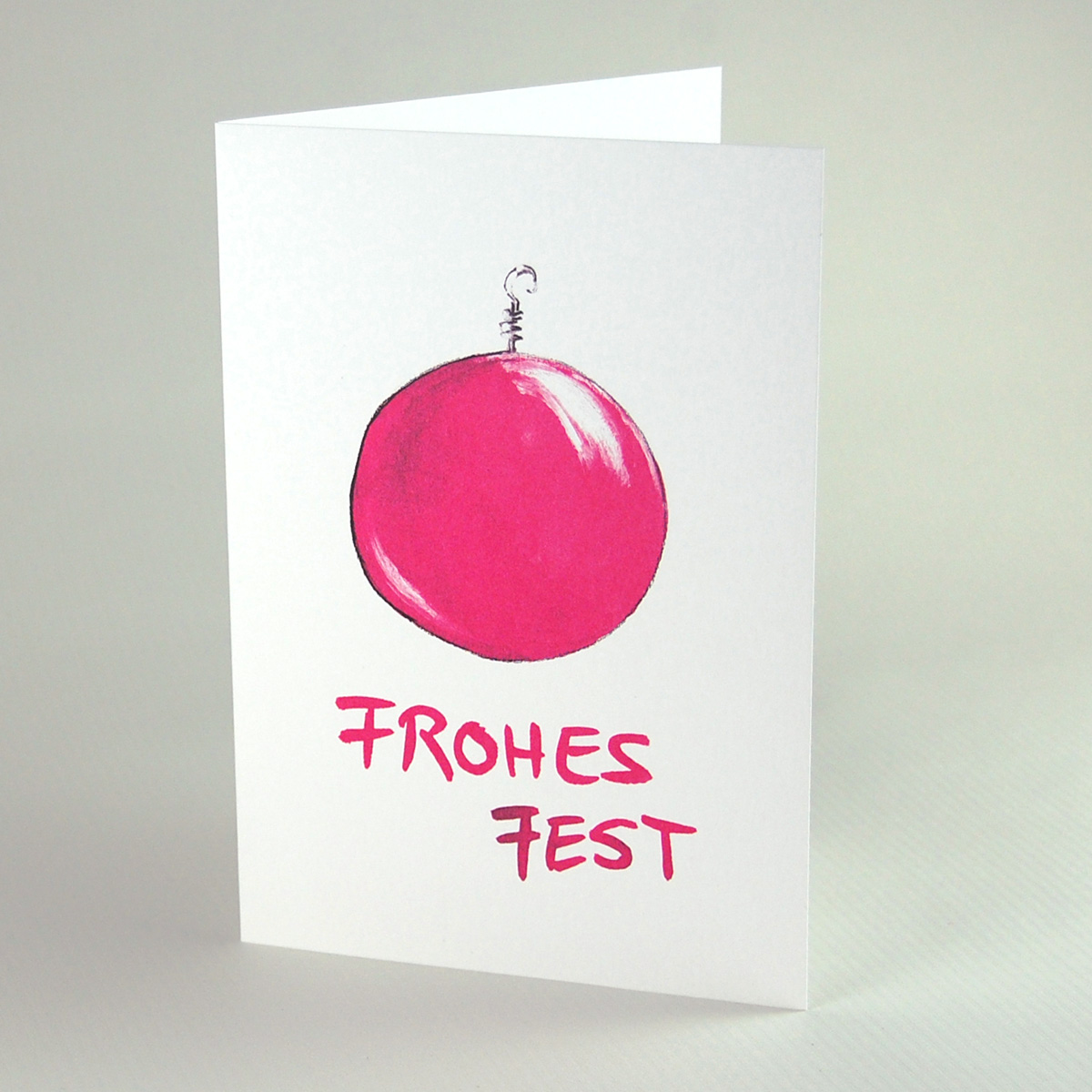 Frohes Fest, pinke Weihnachtskarten