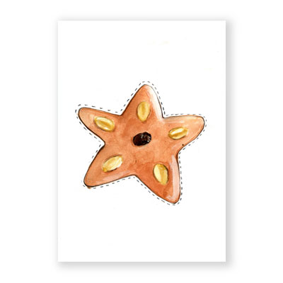 Pfefferkuchenstern, Weihnachtskarten