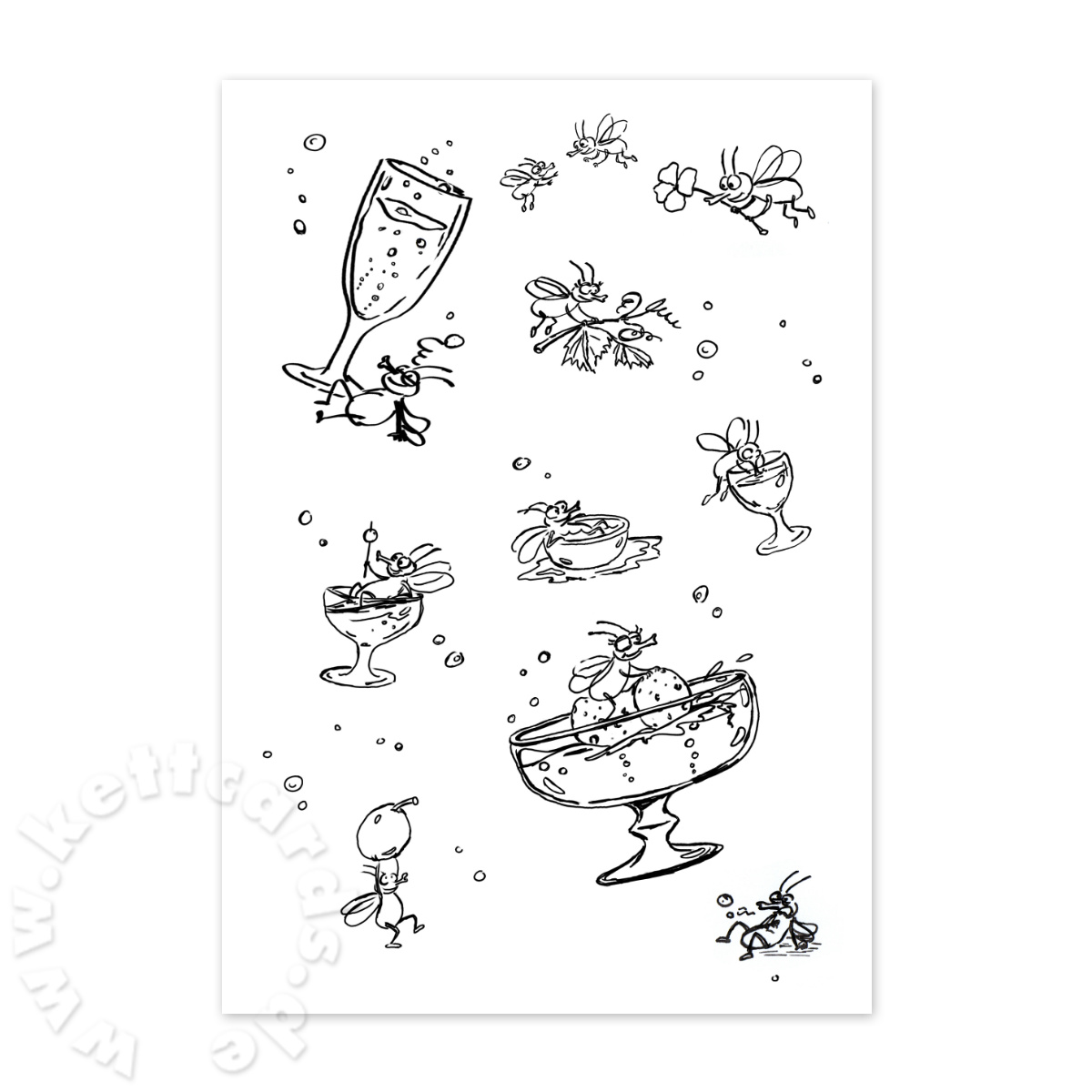 einen schönen, fliegenden Jahreswechsel! witzige Neujahrskarten