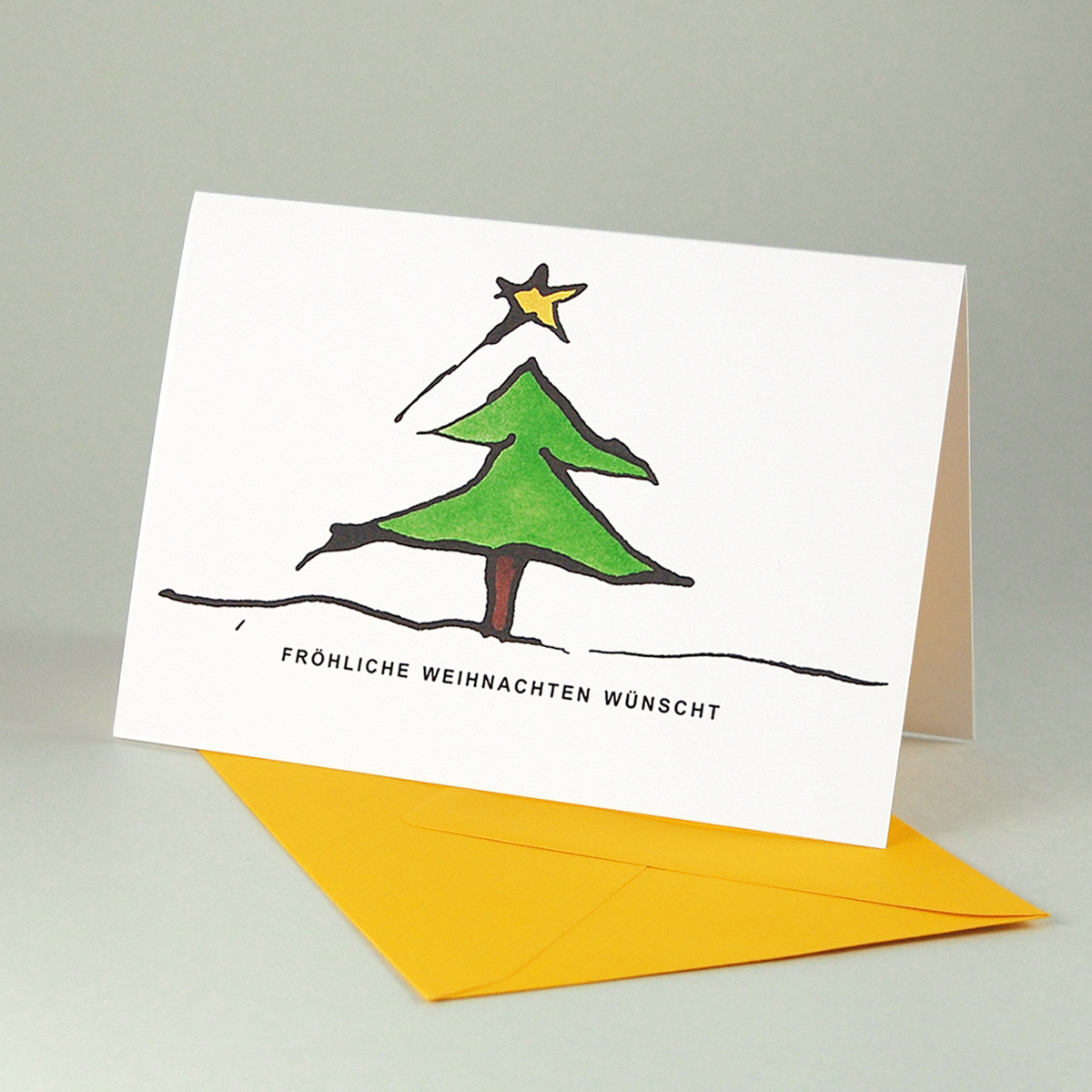 Weihnachtsbaum mit Schriftzug, tolle Weihnachtskarten