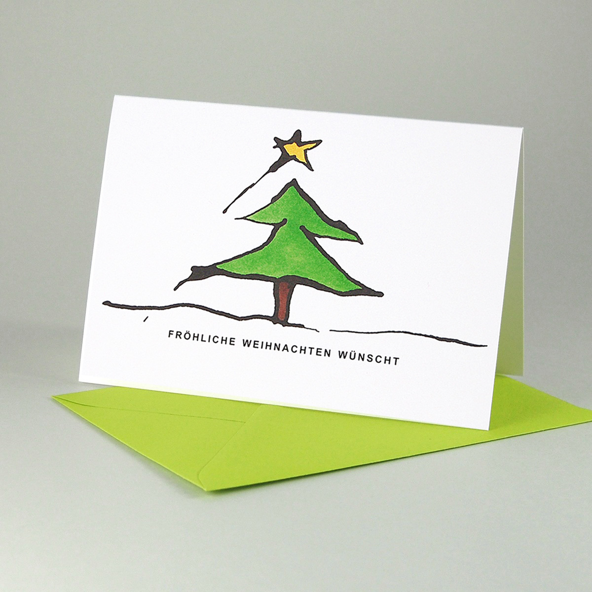 Weihnachtsbaum mit Schriftzug, tolle Weihnachtskarten