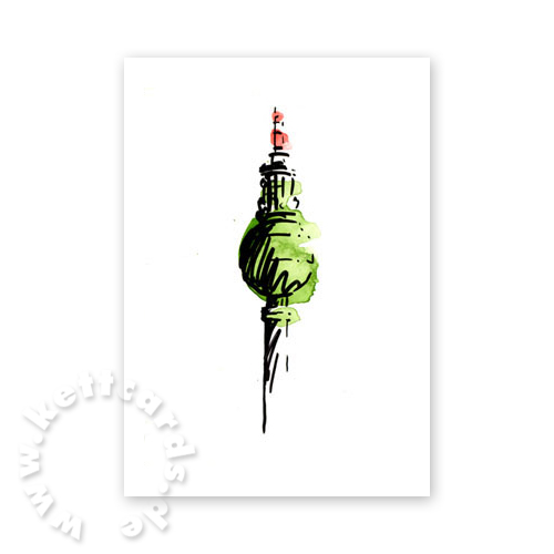Klappkarten: Fernsehturm, Berlin