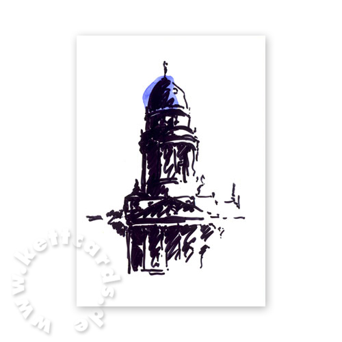 Weihnachtskarten: Französischer Dom am Gendarmenmarkt in Berlin