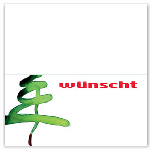 Weihnachtskarten mit gedruckten Wünschen