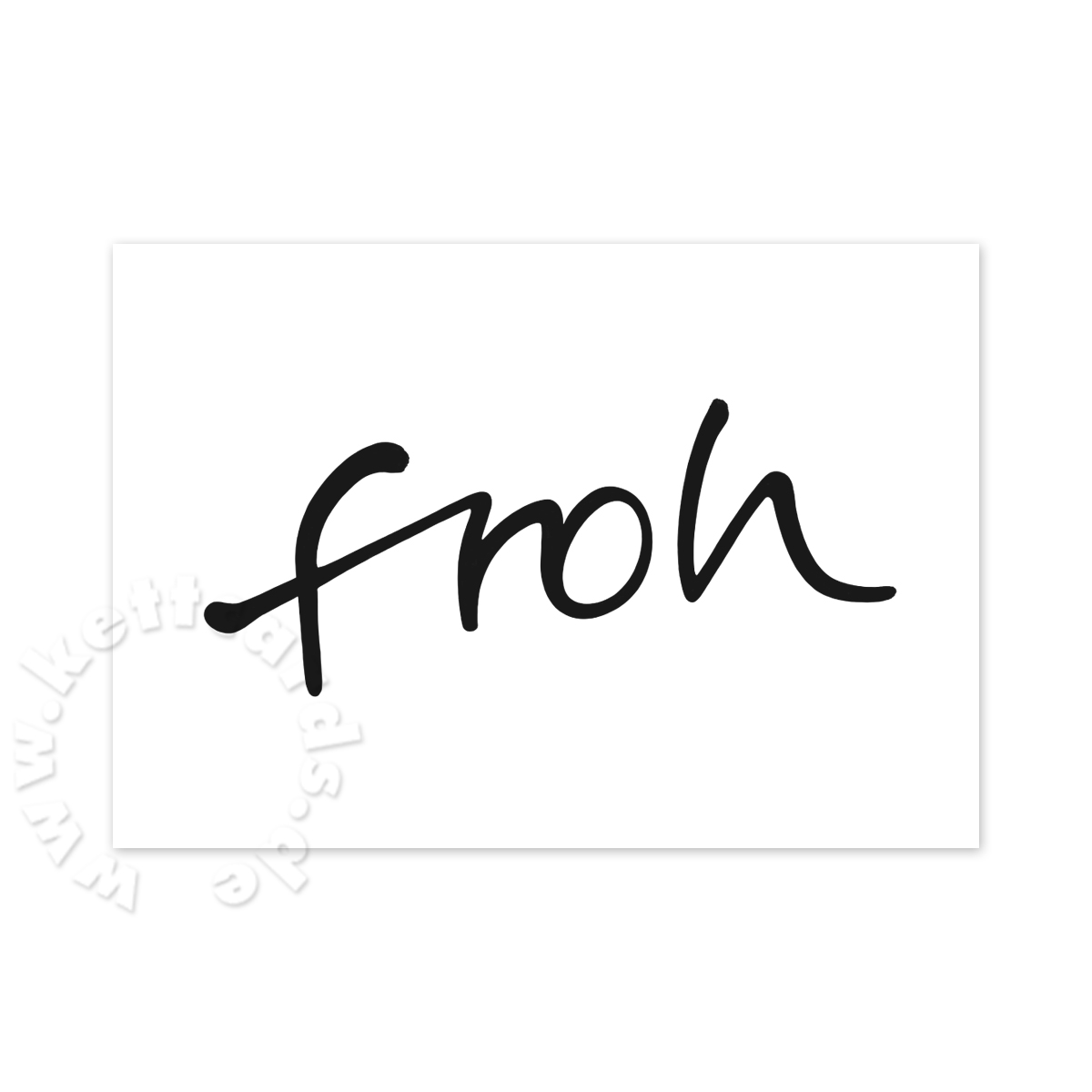 Weihnachtskarten mit schwungvollem Schriftzug: froh
