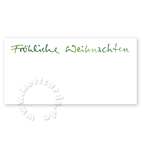 Fröhliche Weihnachten, Innenseite der Weihnachtskarte