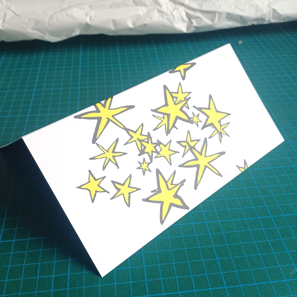 leuchtende Sterne, geschäftliche Weihnachtskarten