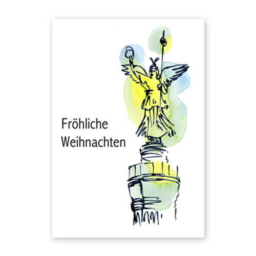 Weihnachtskarten: Siegessäule, Berlin, schöne Weihnachten