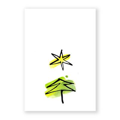 Baum und Stern, Weihnachtskarten