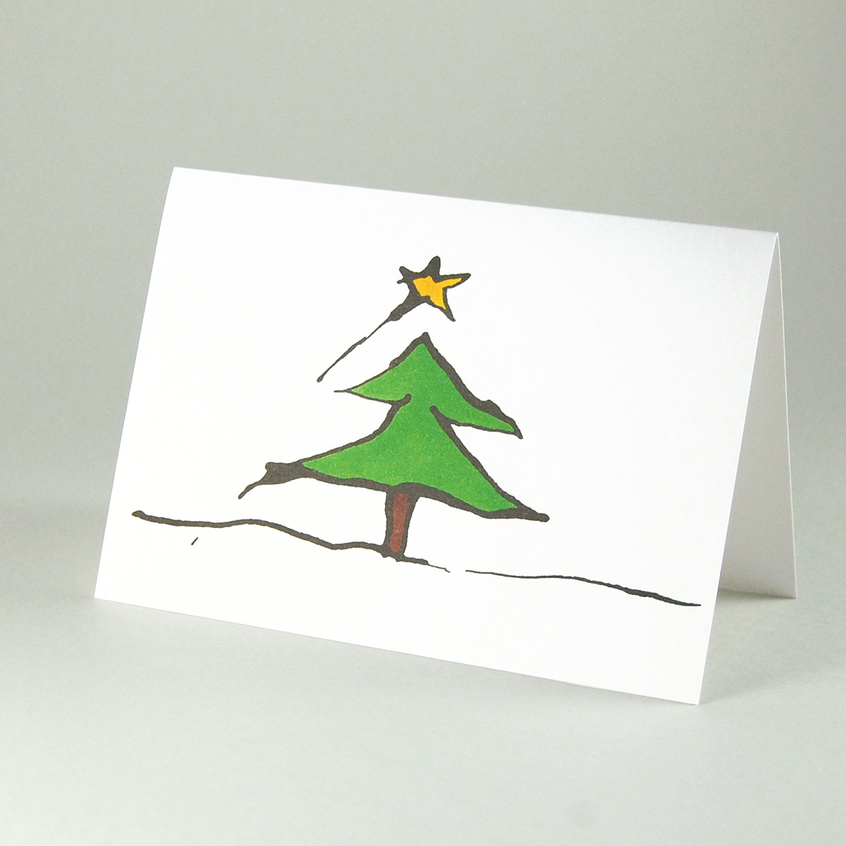 Weihnachtsbaum mit Stern, schöne Weihnachtskarten