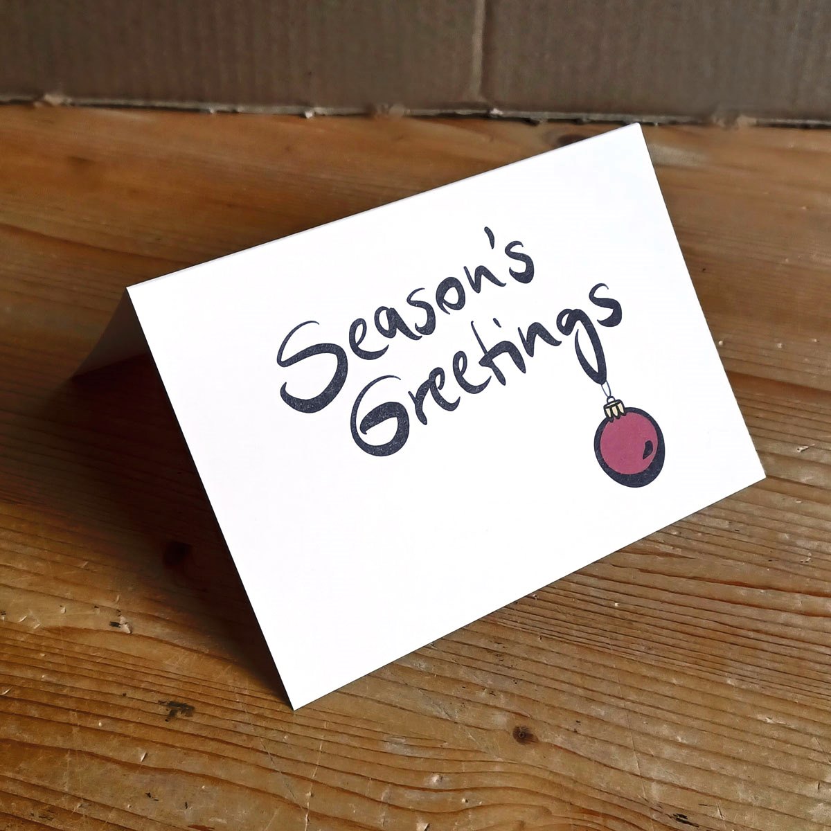 rote Weihnachtskarten - Season’s Greetings