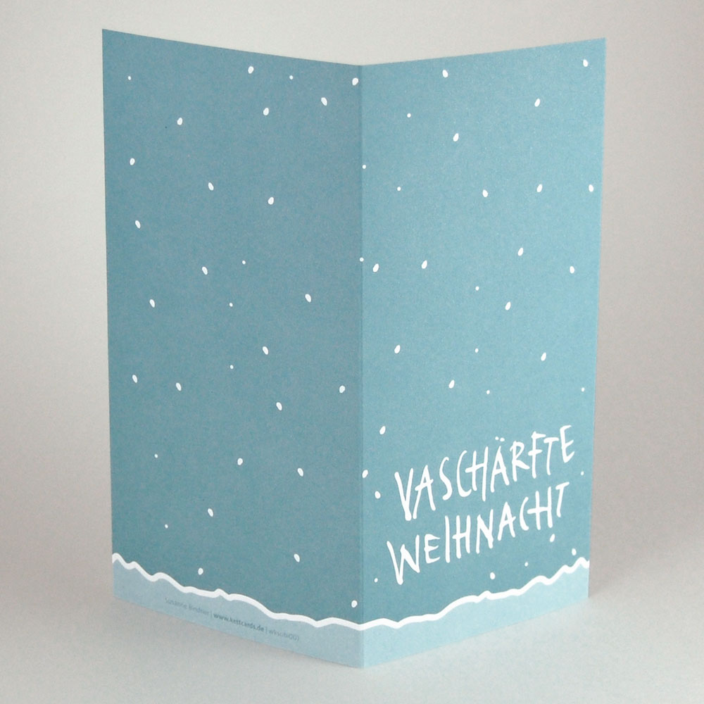 Vaschärfte Weihnacht, Berliner Weihnachtskarten mit frechem Spruch in Berliner Mundart