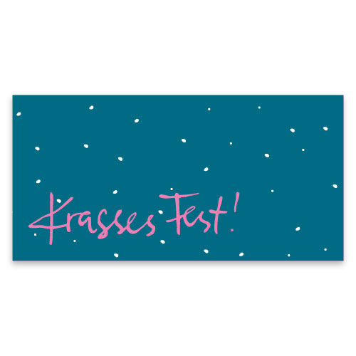 Krasses Fest!, witzige Weihnachtskarten mit Text