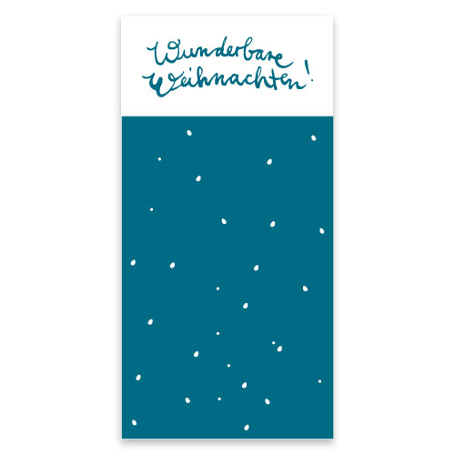 Wunderbare Weihnachten! Weihnachtskarten. Individueller Druck in Ihrer Wunschfarbe