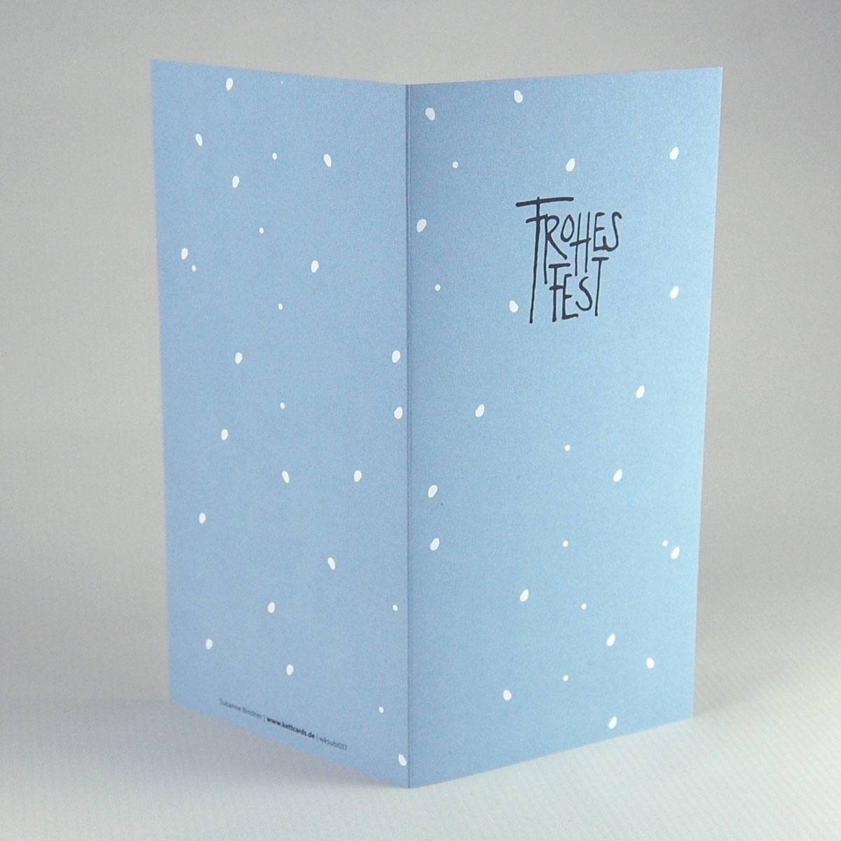 Frohes Fest, blaue Recycling-Weihnachtskarten