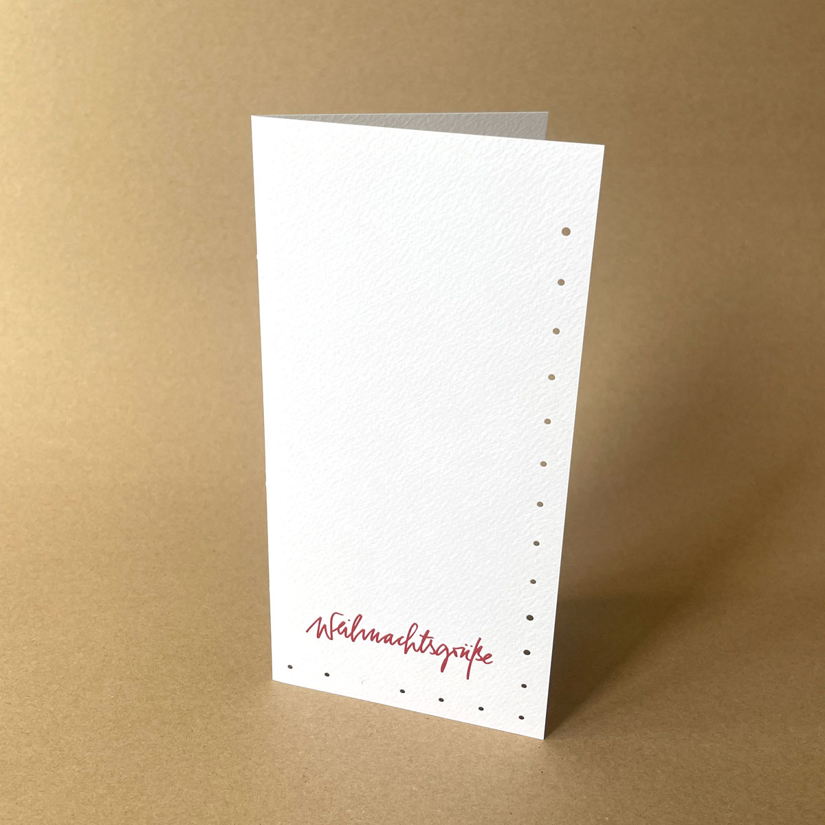 handgen&auml;hte Weihnachtskarten mit Platz f&uuml;r kleine Geschenke, Druck in Sonderfarben m&ouml;glich