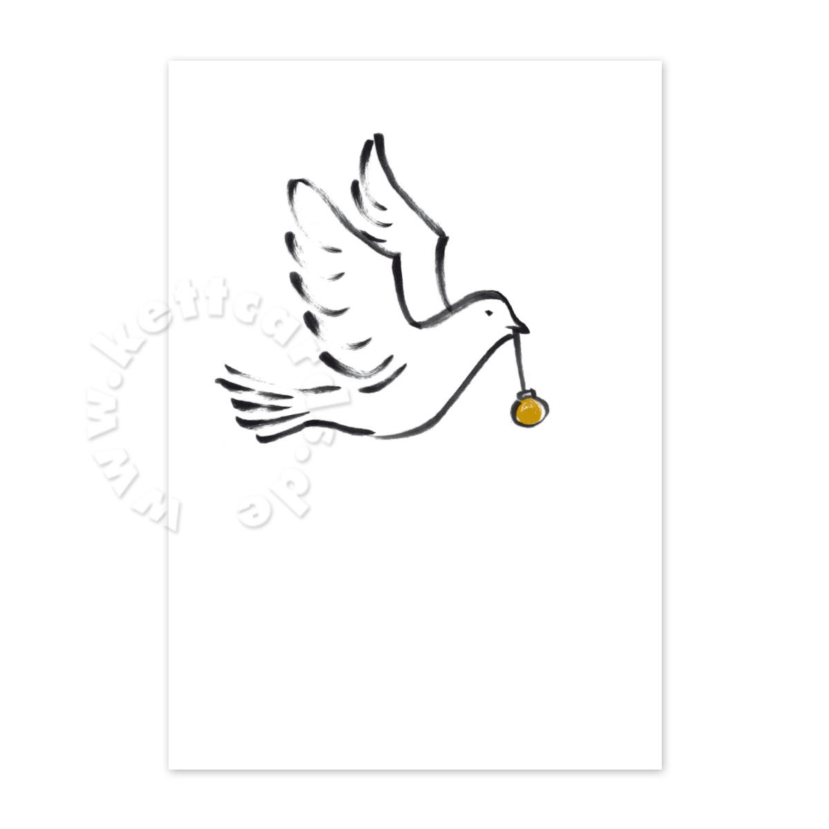 Fliegende Friedenstaube - Weihnachtskarten