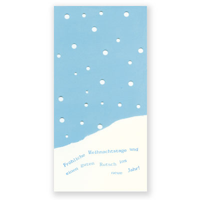 Fröhliche Weihnachtstage..., Weihnachtskarte mit Bohrung / Lochung