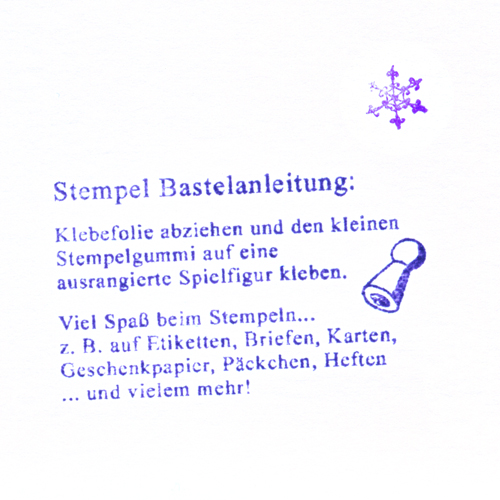 Weihnachtskarten verschicken mit kleinem Geschenk - einem Schneeflockenstempel