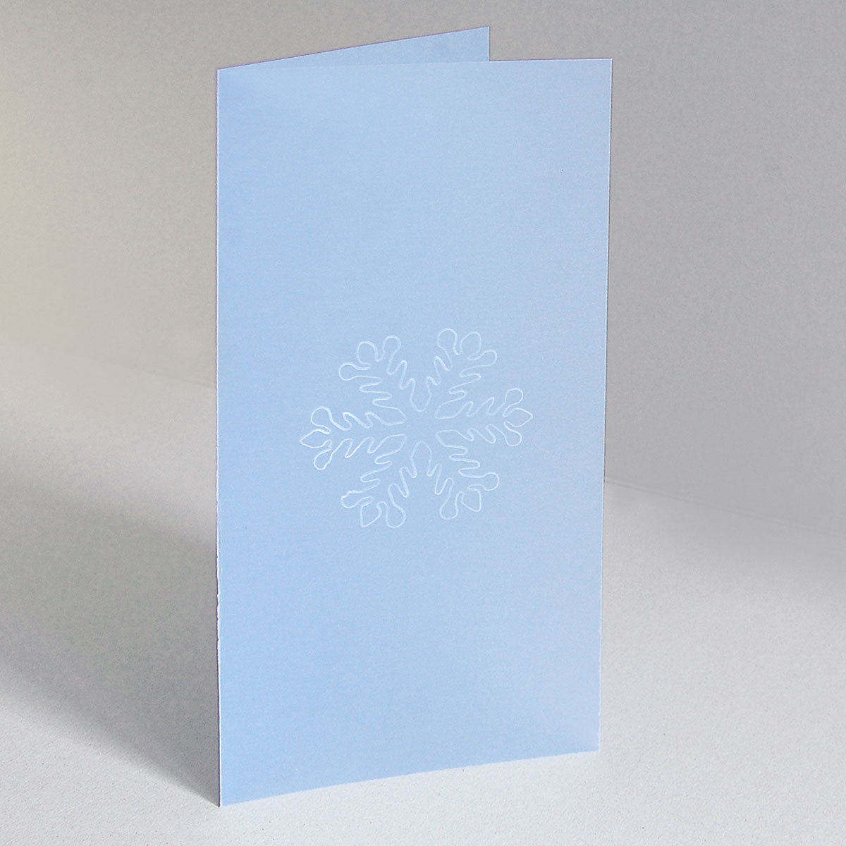 Weihnachtskarten: geprägte Schneeflocke / Eiskristall
