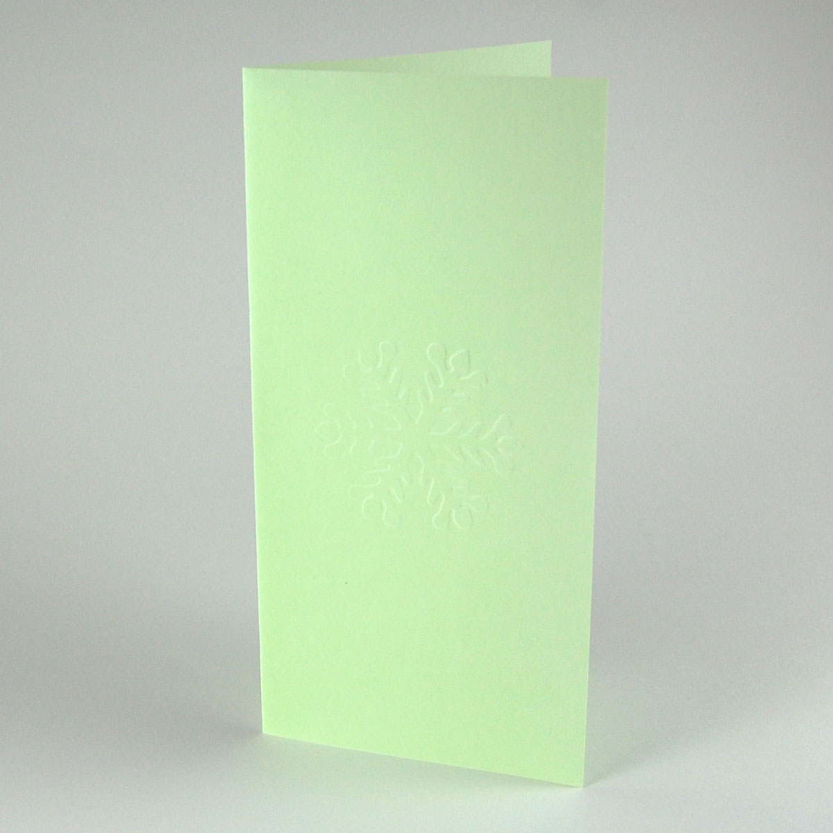 transparente Weihnachtskarten: geprägte Schneeflocke / Eiskristall