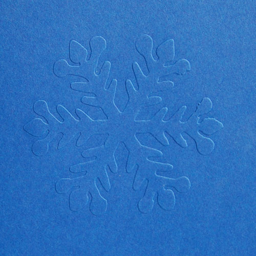 schöne königsblaue Weihnachtskarten mit geprägtem Eiskristall