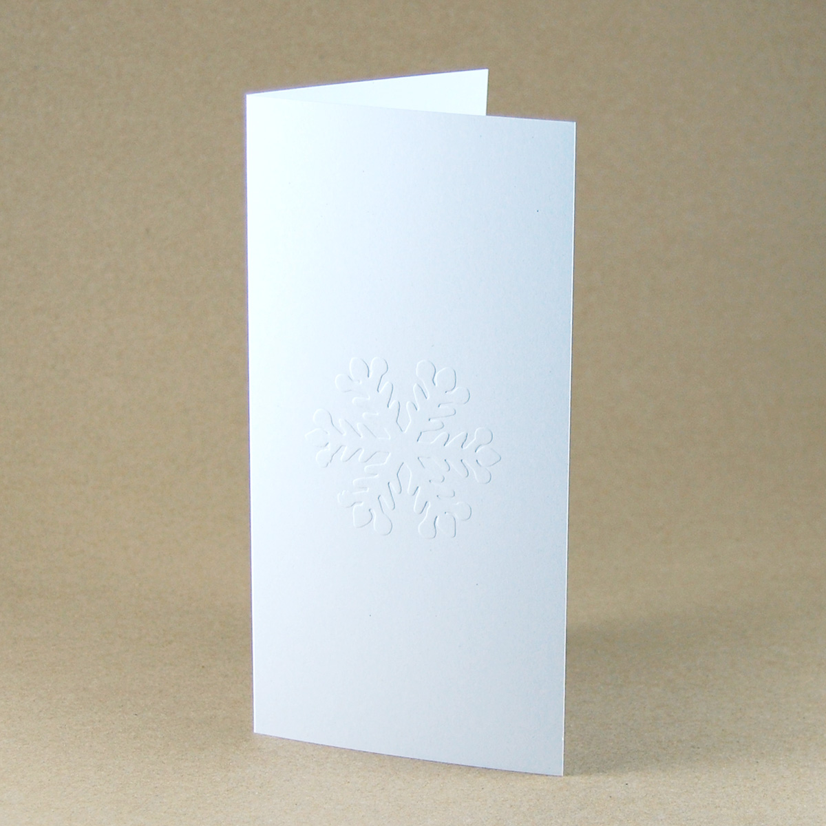 geprägte Recycling-Weihnachtskarten: Schneeflocke / Eiskristall