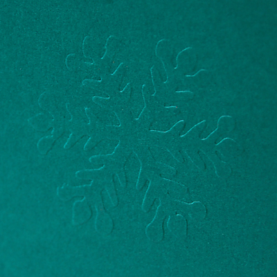 Weihnachtskarten mit geprägtem Eiskristall