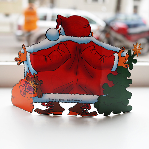 witzige Weihnachtskarten mit exhibitionistischem Weihnachtsmann